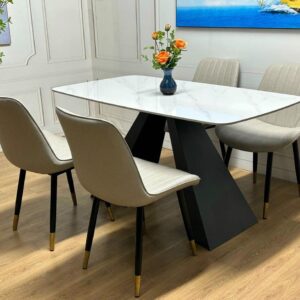 Bộ bàn ăn chân A - 4 Ghế Loft cao cấp - 3.790.000
