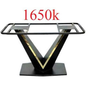 Chân bàn ăn chữ V nẹp vàng inox - 1650k