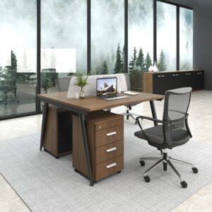 Bàn làm việc cụm 2 chỗ oval 1m2x1m2 - giá 1250k