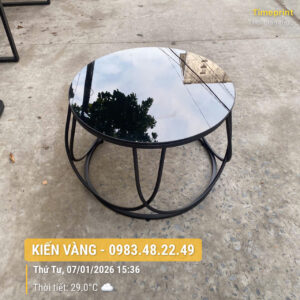 Bàn trà hoa mai mặt kính - 450k